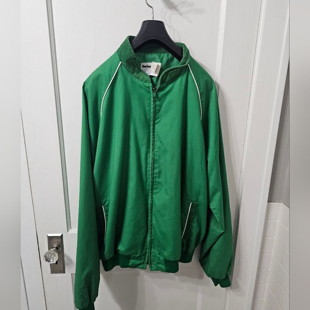 Vintage Green Swingster Zip Up Jacket Size XL, Excellent Condition